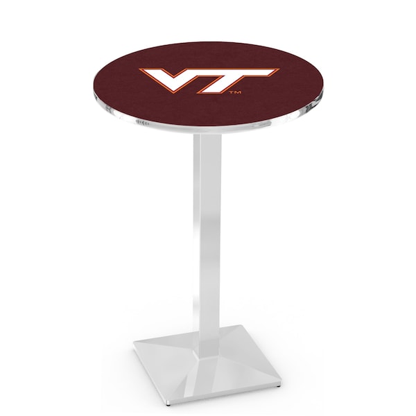 42" Chrome Virginia Tech Pub Table